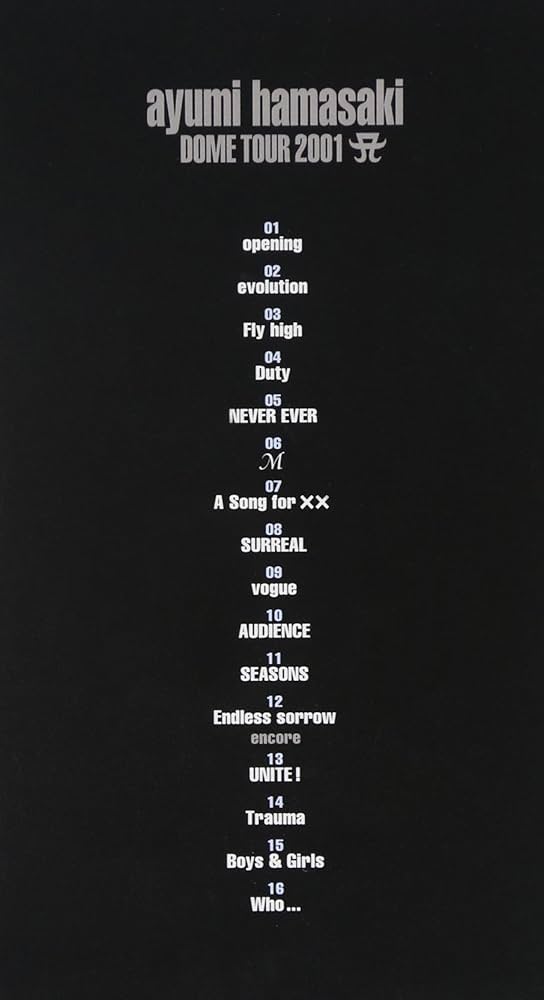 Amazon.co.jp: ayumi hamasaki DOME TOUR 2001 A [VHS] : 浜崎